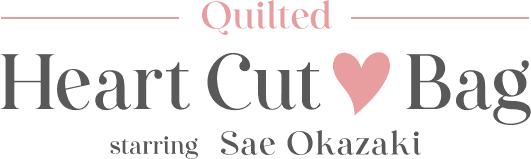 Quilted Heart Cut Bag starring Sae Okazaki